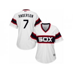 Women's Majestic Chicago White Sox #7 Tim Anderson Replica White 2013 Alternate Home Cool Base MLB Jersey