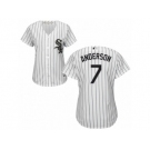 Women's Majestic Chicago White Sox #7 Tim Anderson Replica White Home Cool Base MLB Jersey