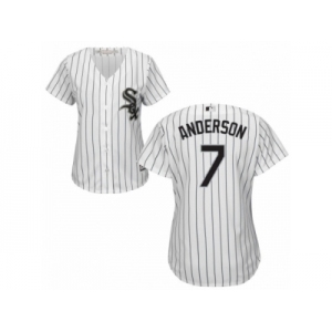 Women's Majestic Chicago White Sox #7 Tim Anderson Replica White Home Cool Base MLB Jersey
