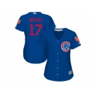 Women Chicago Cubs #17 Kris Bryant Majestic Royal 2018 Spring Training Cool Base Player Jersey