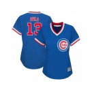 Women Majestic Chicago Cubs #13 Alex Avila Replica Royal Blue Cooperstown MLB Jersey