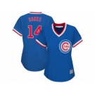 Women's Majestic Chicago Cubs #14 Ernie Banks Authentic Royal Blue Cooperstown MLB Jersey