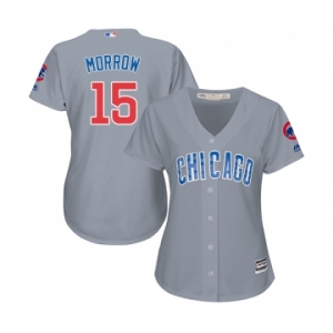 Women's Majestic Chicago Cubs #15 Brandon Morrow Authentic Grey Road MLB Jersey