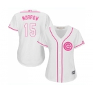 Women's Majestic Chicago Cubs #15 Brandon Morrow Authentic White Fashion MLB Jersey