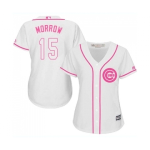 Women's Majestic Chicago Cubs #15 Brandon Morrow Authentic White Fashion MLB Jersey