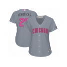 Women's Majestic Chicago Cubs #28 Kyle Hendricks Authentic Grey Mother's Day Cool Base MLB Jersey