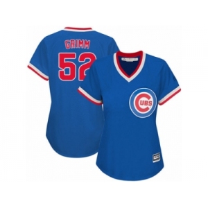 Women's Majestic Chicago Cubs #52 Justin Grimm Authentic Royal Blue Cooperstown MLB Jersey
