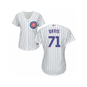 Women's Majestic Chicago Cubs #71 Wade Davis Authentic White Home Cool Base MLB Jersey
