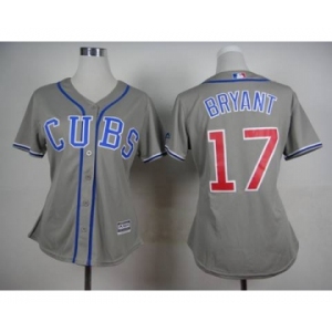 women mlb jerseys chicago cubs #17 bryant grey[bryant]