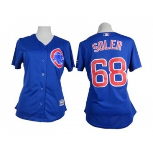 women mlb jerseys chicago cubs #68 soler blue