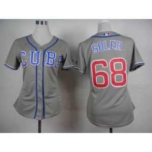 women mlb jerseys chicago cubs #68 soler grey