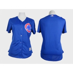 women mlb jerseys chicago cubs blank blue