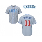 Youth Chicago Cubs #11 Yu Darvish Grey Road Stitched MLB Jersey