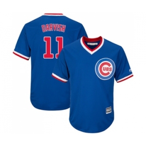 Youth Majestic Chicago Cubs #11 Yu Darvish Authentic Royal Blue Cooperstown Cool Base MLB Jersey
