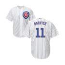 Youth Majestic Chicago Cubs #11 Yu Darvish Authentic White Home Cool Base MLB Jersey