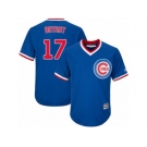 Youth Majestic Chicago Cubs #17 Kris Bryant Authentic Royal Blue Cooperstown Cool Base MLB Jersey