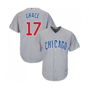 Youth Majestic Chicago Cubs #17 Mark Grace Authentic Grey Road Cool Base MLB Jersey