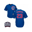 Youth Majestic Chicago Cubs #23 Ryne Sandberg Authentic Royal Blue Alternate 2016 World Series Bound Cool Base MLB Jersey