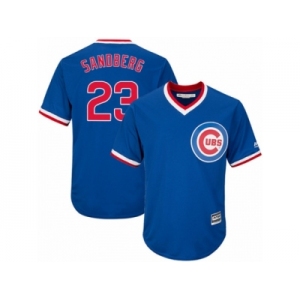 Youth Majestic Chicago Cubs #23 Ryne Sandberg Authentic Royal Blue Cooperstown Cool Base MLB Jersey