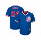 Youth Majestic Chicago Cubs #24 Dexter Fowler Authentic Royal Blue Cooperstown Cool Base MLB Jersey