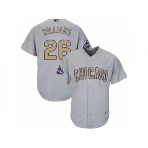 Youth Majestic Chicago Cubs #26 Billy Williams Authentic Gray 2017 Gold Champion Cool Base MLB Jersey