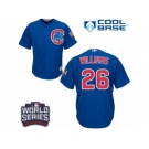 Youth Majestic Chicago Cubs #26 Billy Williams Authentic Royal Blue Alternate 2016 World Series Bound Cool Base MLB Jersey