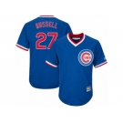 Youth Majestic Chicago Cubs #27 Addison Russell Authentic Royal Blue Cooperstown Cool Base MLB Jersey