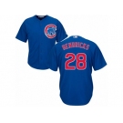 Youth Majestic Chicago Cubs #28 Kyle Hendricks Authentic Royal Blue Alternate Cool Base MLB Jersey