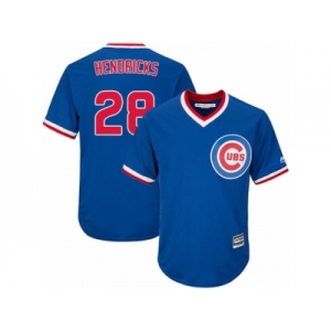 Youth Majestic Chicago Cubs #28 Kyle Hendricks Authentic Royal Blue Cooperstown Cool Base MLB Jersey