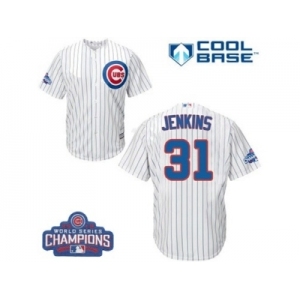 Youth Majestic Chicago Cubs #31 Fergie Jenkins Authentic White Home 2016 World Series Champions Cool Base MLB Jersey
