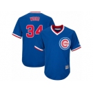 Youth Majestic Chicago Cubs #34 Kerry Wood Authentic Royal Blue Cooperstown Cool Base MLB Jersey