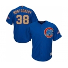 Youth Majestic Chicago Cubs #38 Mike Montgomery Authentic Royal Blue 2017 Gold Champion Cool Base MLB Jersey