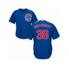 Youth Majestic Chicago Cubs #38 Mike Montgomery Authentic Royal Blue Alternate Cool Base MLB Jersey