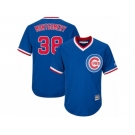 Youth Majestic Chicago Cubs #38 Mike Montgomery Authentic Royal Blue Cooperstown Cool Base MLB Jersey