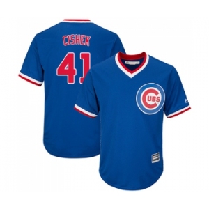 Youth Majestic Chicago Cubs #41 Steve Cishek Authentic Royal Blue Cooperstown Cool Base MLB Jersey