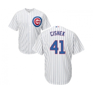 Youth Majestic Chicago Cubs #41 Steve Cishek Authentic White Home Cool Base MLB Jersey