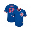 Youth Majestic Chicago Cubs #53 Trevor Cahill Authentic Royal Blue Cooperstown Cool Base MLB Jersey