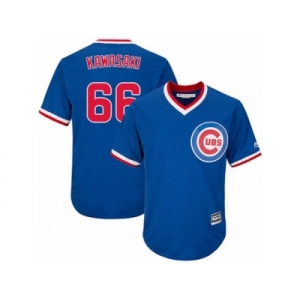 Youth Majestic Chicago Cubs #66 Munenori Kawasaki Authentic Royal Blue Cooperstown Cool Base MLB Jersey