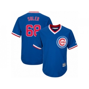 Youth Majestic Chicago Cubs #68 Jorge Soler Authentic Royal Blue Cooperstown Cool Base MLB Jersey