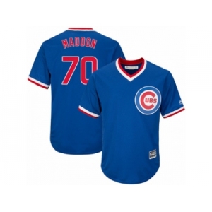 Youth Majestic Chicago Cubs #70 Joe Maddon Authentic Royal Blue Cooperstown Cool Base MLB Jersey