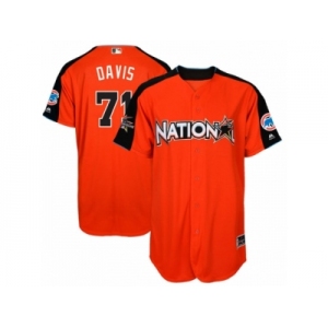 Youth Majestic Chicago Cubs #71 Wade Davis Replica Orange National League 2017 MLB All-Star MLB Jersey