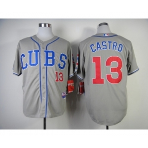 youth mlb jerseys chicago cubs #13 castro grey[2014 new]