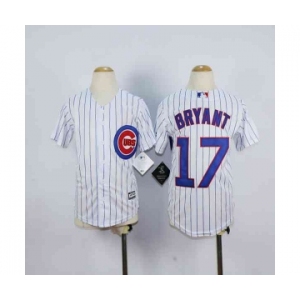 youth mlb jerseys chicago cubs #17 bryant white(blue strip)[bryant]