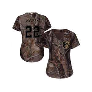 Women Baltimore Orioles #22 Jim Palmer Camo Realtree Collection Cool Base Stitched MLB Jersey