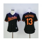 Women's Baltimore Orioles #13 Manny Machado Majestic Black Cool Base Player Jersey