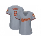 Women's Baltimore Orioles #2 J.J. Hardy Grey Road Stitched MLB Jersey