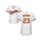 Women's Baltimore Orioles #23 Joey Rickard White Home Stitched MLB Jersey