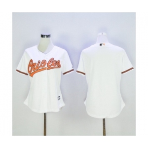 Women's Baltimore Orioles Majestic Blank White Home Cool Base Jersey