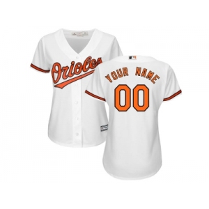 Women's Baltimore Orioles Majestic White Home Cool Base Custom Jersey