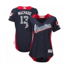 Women's Majestic Baltimore Orioles #13 Manny Machado Game Navy Blue American League 2018 MLB All-Star MLB Jersey